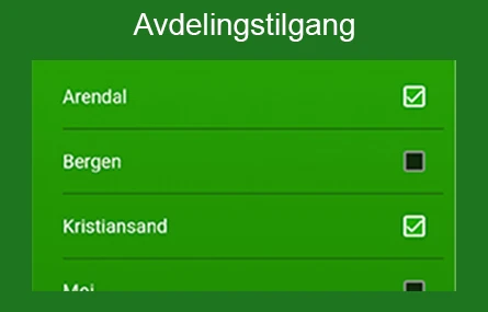 Possibility to switch between departments
